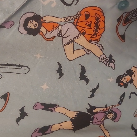 Way To Celebrate Halloween Pajama Set Top And Shorts Sz XL (16-18) - Picture 9 of 16